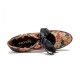 SOCOFY Women Elegant Graceful Little Flowers Printed Comfy Wearable Lace Up Stitching Chunky Heel Pumps SOCOFY Women Elegant Graceful Little Flowers Printed Comfy Wearable Lace Up Stitching Chunky Heel Pumps