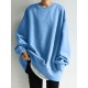 Women Solid Loose Basic All Match Commute Homely Outer Wear Sweatshirt Women Solid Loose Basic All Match Commute Homely Outer Wear Sweatshirt