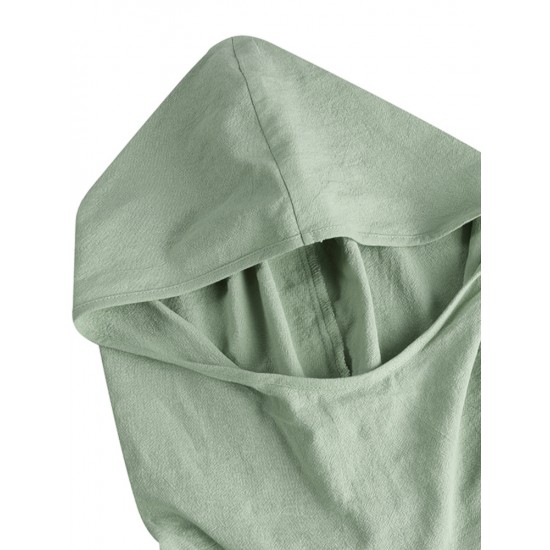 Women 100 Cotton Solid Color Wide Collar Button Cuffs Hoodie Women 100 Cotton Solid Color Wide Collar Button Cuffs Hoodie