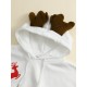 Women Christmas Printed Antler Fleece Thick Casual Hooded Sweatshirt Women Christmas Printed Antler Fleece Thick Casual Hooded Sweatshirt