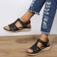 Women’s Summer Comfort Round Toe Hand Sewn Plus Size Platform Sandals Women’s Summer Comfort Round Toe Hand Sewn Plus Size Platform Sandals