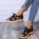 Plus Size Women Casual Fashion Rivet Decor Lace up Sandals Plus Size Women Casual Fashion Rivet Decor Lace up Sandals