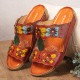 Casual Vacation Hollow Out Flowers Decoration Bohemian Backless Slip On Sandals For Women Casual Vacation Hollow Out Flowers Decoration Bohemian Backless Slip On Sandals For Women