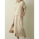 Women Sweatshirt Hooded Solid Side Pocket Calf Length Two Piece Sets Women Sweatshirt Hooded Solid Side Pocket Calf Length Two Piece Sets
