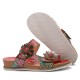 Genuine Leather Comfy Beach Vacation Bohemian Ethnic Floral Hook Loop Outdoor Wedges Sandals Genuine Leather Comfy Beach Vacation Bohemian Ethnic Floral Hook Loop Outdoor Wedges Sandals