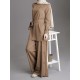 Women Solid Color Belted Blouse Button Loose Pants Two Piece Casual Set Women Solid Color Belted Blouse Button Loose Pants Two Piece Casual Set