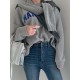 Women Solid Embroidery Words Casual Loose O Neck Street Fashion Sweatshirt Women Solid Embroidery Words Casual Loose O Neck Street Fashion Sweatshirt
