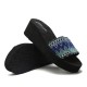 Women Colorful Wave Platform Opened Toe Slippers Women Colorful Wave Platform Opened Toe Slippers