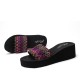 Women Colorful Wave Platform Opened Toe Slippers Women Colorful Wave Platform Opened Toe Slippers