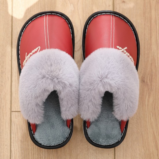 Women Soft Furry Waterproof Slip Resistant Warm Lining Indoor Slippers Women Soft Furry Waterproof Slip Resistant Warm Lining Indoor Slippers
