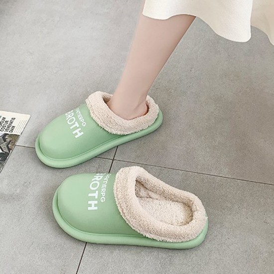 Women Comfy Winter Warm Waterproof Plush Indoor Slippers Women Comfy Winter Warm Waterproof Plush Indoor Slippers