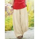 Solid Pocket Elastic Waist Cotton Casual Pants Solid Pocket Elastic Waist Cotton Casual Pants