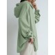 Women 100 Cotton Solid Color Wide Collar Button Cuffs Hoodie Women 100 Cotton Solid Color Wide Collar Button Cuffs Hoodie