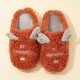 Women’s Cute Antlers Warm Lining Casual Home Plush Slippers Women’s Cute Antlers Warm Lining Casual Home Plush Slippers