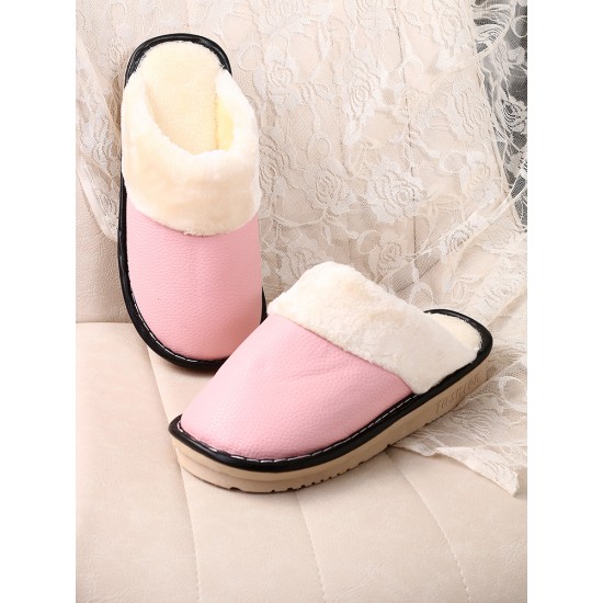 Women Warm Lining Waterproof Slip Resistant Backless Winter Indoor Slippers Women Warm Lining Waterproof Slip Resistant Backless Winter Indoor Slippers