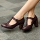 Plus Size Women Retro Elegant Comfy T strap High Heels Plus Size Women Retro Elegant Comfy T strap High Heels