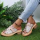 Plus Size Women Casual Fashion Rivet Buckle Decor Snake Skin Slippers Plus Size Women Casual Fashion Rivet Buckle Decor Snake Skin Slippers