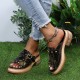 Plus Size Women Casual Fashion Rivet Buckle Decor Snake Skin Slippers Plus Size Women Casual Fashion Rivet Buckle Decor Snake Skin Slippers