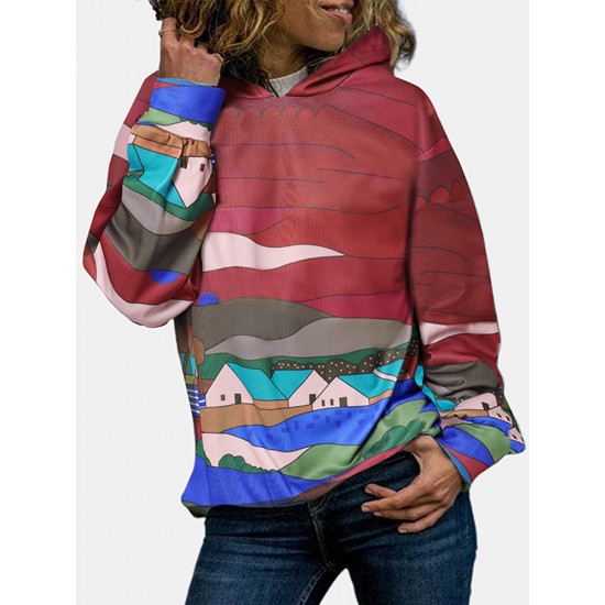 Women Tie Dye Printing Nicely Designed Hooded Scrawl Sweatshirt Women Tie Dye Printing Nicely Designed Hooded Scrawl Sweatshirt