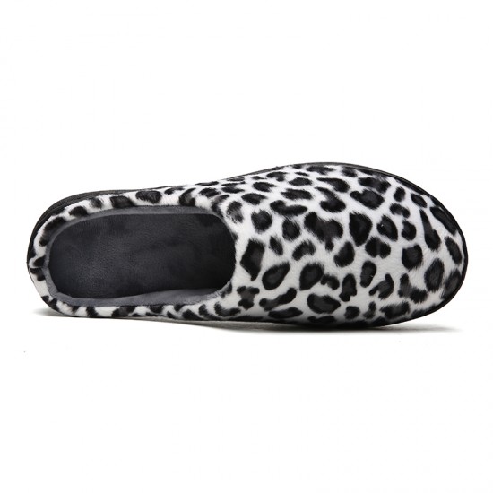 Men Leopard Cotton Warm Non Slip Wearable Sole Slip on Home Slipper Men Leopard Cotton Warm Non Slip Wearable Sole Slip on Home Slipper