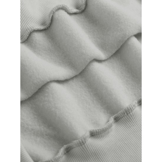 Women Thick Solid Puff Sleeve Solid Color O Neck Full Sleeve Pullover Sweatshirt Women Thick Solid Puff Sleeve Solid Color O Neck Full Sleeve Pullover Sweatshirt