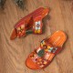 Casual Vacation Hollow Out Flowers Decoration Bohemian Backless Slip On Sandals For Women Casual Vacation Hollow Out Flowers Decoration Bohemian Backless Slip On Sandals For Women
