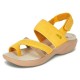 Plus Size Hook Loop Stretch Contrast Embroidered Element Outdoors Sandals For Women Plus Size Hook Loop Stretch Contrast Embroidered Element Outdoors Sandals For Women