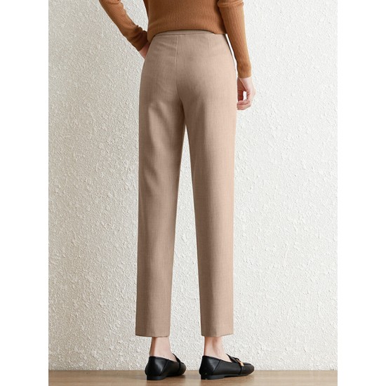 Pocket Step Hem Tailored Pants For Women Pocket Step Hem Tailored Pants For Women
