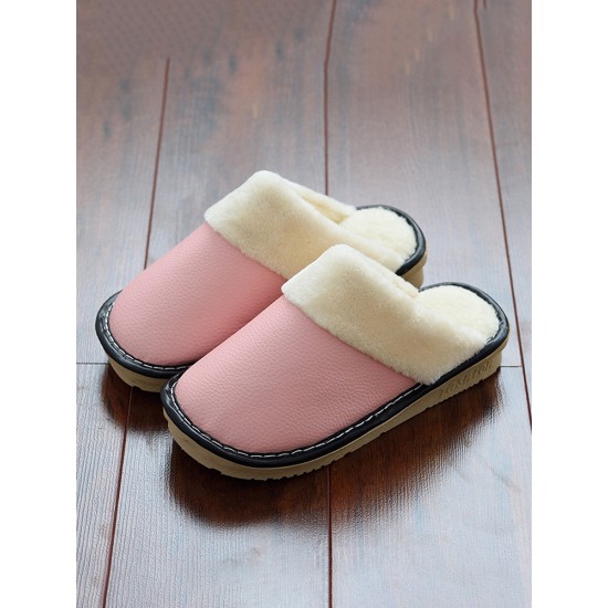 Women Warm Lining Waterproof Slip Resistant Backless Winter Indoor Slippers Women Warm Lining Waterproof Slip Resistant Backless Winter Indoor Slippers