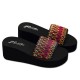 Women Colorful Wave Platform Opened Toe Slippers Women Colorful Wave Platform Opened Toe Slippers