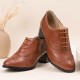 Large Size Women Lace up Comfy Retro Oxfords Heels Large Size Women Lace up Comfy Retro Oxfords Heels