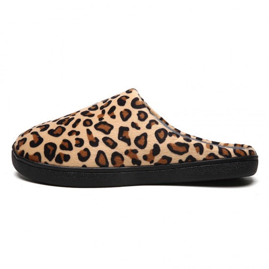 Men Leopard Cotton Warm Non Slip Wearable Sole Slip on Home Slipper Men Leopard Cotton Warm Non Slip Wearable Sole Slip on Home Slipper
