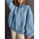Women Solid Loose Casual Thick Sweatshirts with Kangaroo Pockets Women Solid Loose Casual Thick Sweatshirts with Kangaroo Pockets