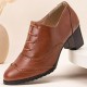 Large Size Women Lace up Comfy Retro Oxfords Heels Large Size Women Lace up Comfy Retro Oxfords Heels