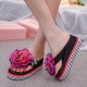 Women Flowers Butterfly Decor Clip Toe Beach Platform Slippers Women Flowers Butterfly Decor Clip Toe Beach Platform Slippers
