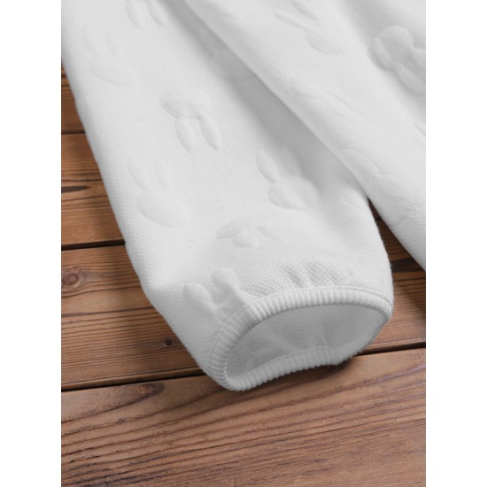 Women Loose All Rabbits Print Stereogram Solid Casual Pullover Sweatshirt Women Loose All Rabbits Print Stereogram Solid Casual Pullover Sweatshirt