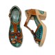 Genuine Leather Retro Three dimensional Flower Comfy Breathable Hollow Heeled Sandals Genuine Leather Retro Three dimensional Flower Comfy Breathable Hollow Heeled Sandals