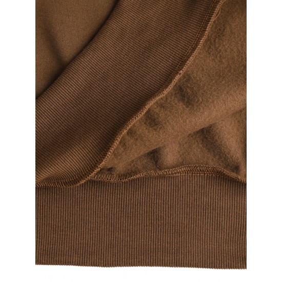 Women Puff Sleeve Solid Thick O Neck Preppy Homely Sweatshirt Women Puff Sleeve Solid Thick O Neck Preppy Homely Sweatshirt