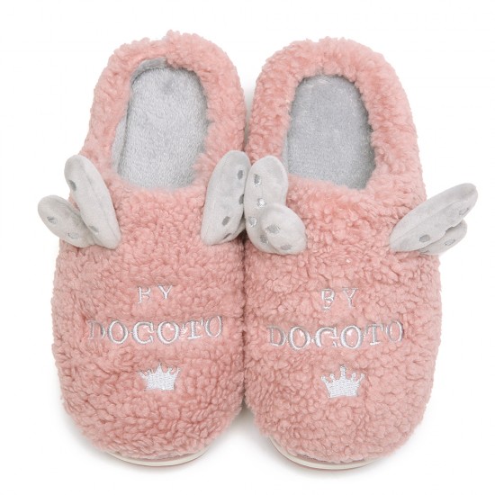 Women’s Cute Antlers Warm Lining Casual Home Plush Slippers Women’s Cute Antlers Warm Lining Casual Home Plush Slippers