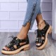 Plus Size Women Casual Fashion Rivet Decor Lace up Sandals Plus Size Women Casual Fashion Rivet Decor Lace up Sandals