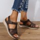 Women’s Summer Comfort Round Toe Hand Sewn Plus Size Platform Sandals Women’s Summer Comfort Round Toe Hand Sewn Plus Size Platform Sandals