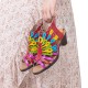 Genuine Leather Comfy Summer Vacation Bohemian Ethnic Colorblock Heeled Sandals Genuine Leather Comfy Summer Vacation Bohemian Ethnic Colorblock Heeled Sandals