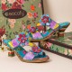 Genuine Leather Beach Vacation Backless Heeled Sandals Genuine Leather Beach Vacation Backless Heeled Sandals