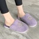 Women Casual Plush Warm Rhinestone Crown Decor Winter Indoor Slippers Women Casual Plush Warm Rhinestone Crown Decor Winter Indoor Slippers