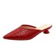 Women Casual Pointed Toe Braided Backless Cone Heels Shoes Women Casual Pointed Toe Braided Backless Cone Heels Shoes