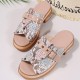 Plus Size Women Casual Fashion Rivet Buckle Decor Snake Skin Slippers Plus Size Women Casual Fashion Rivet Buckle Decor Snake Skin Slippers