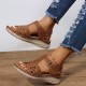 Women’s Summer Comfort Round Toe Hand Sewn Plus Size Platform Sandals Women’s Summer Comfort Round Toe Hand Sewn Plus Size Platform Sandals