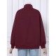 Women Rhombic Turtleneck Thic Full Sleeve Spliced Irregular Hem Pullover Sweatshirt Women Rhombic Turtleneck Thic Full Sleeve Spliced Irregular Hem Pullover Sweatshirt