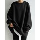 Women Solid Loose Basic All Match Commute Homely Outer Wear Sweatshirt Women Solid Loose Basic All Match Commute Homely Outer Wear Sweatshirt