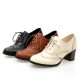 Large Size Women Lace up Comfy Retro Oxfords Heels Large Size Women Lace up Comfy Retro Oxfords Heels